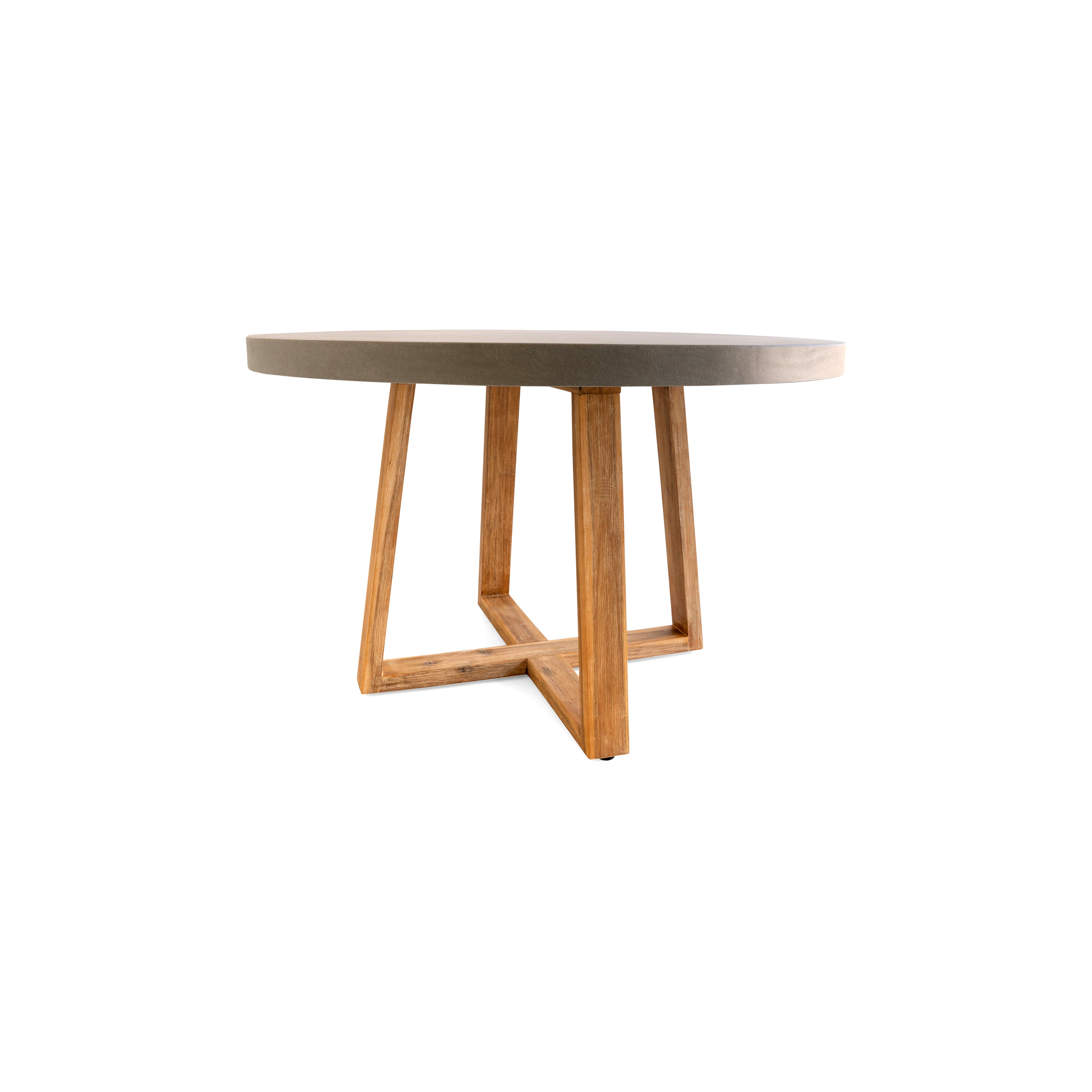 Alta Round Dining Table | with Light Honey Acacia /Black Powder Coated legs - www.elkstone.com.au
