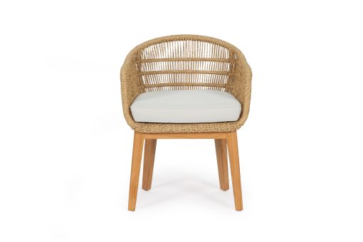 Bambry Arm Chair Natural |Teak Frame - Indoor / Outdoor - www.elkstone.com.au