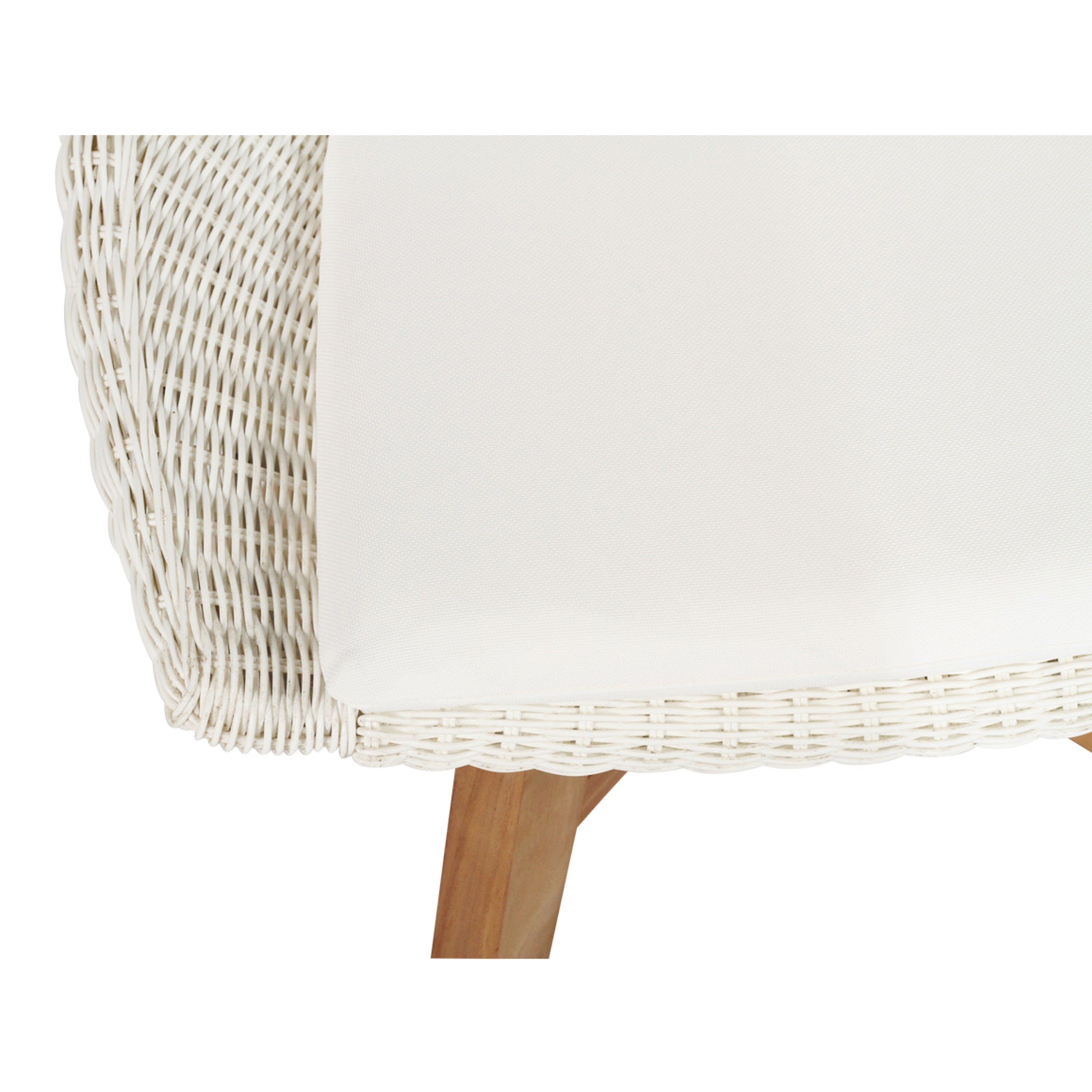 Cottesloe Outdoor Dining Chair | White Cord with Teak Frame- set 2 - www.elkstone.com.au