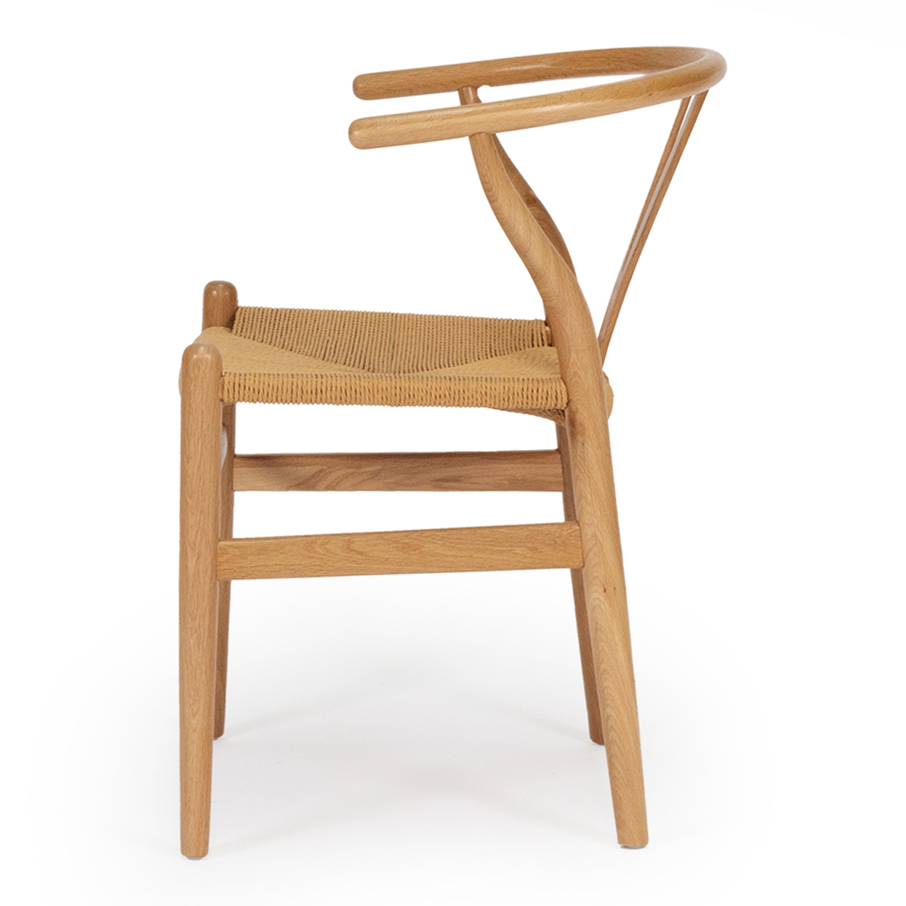 Kiamba Wishbone Dining Chair| Natural Cord and Teak Wood Frame - www.elkstone.com.au