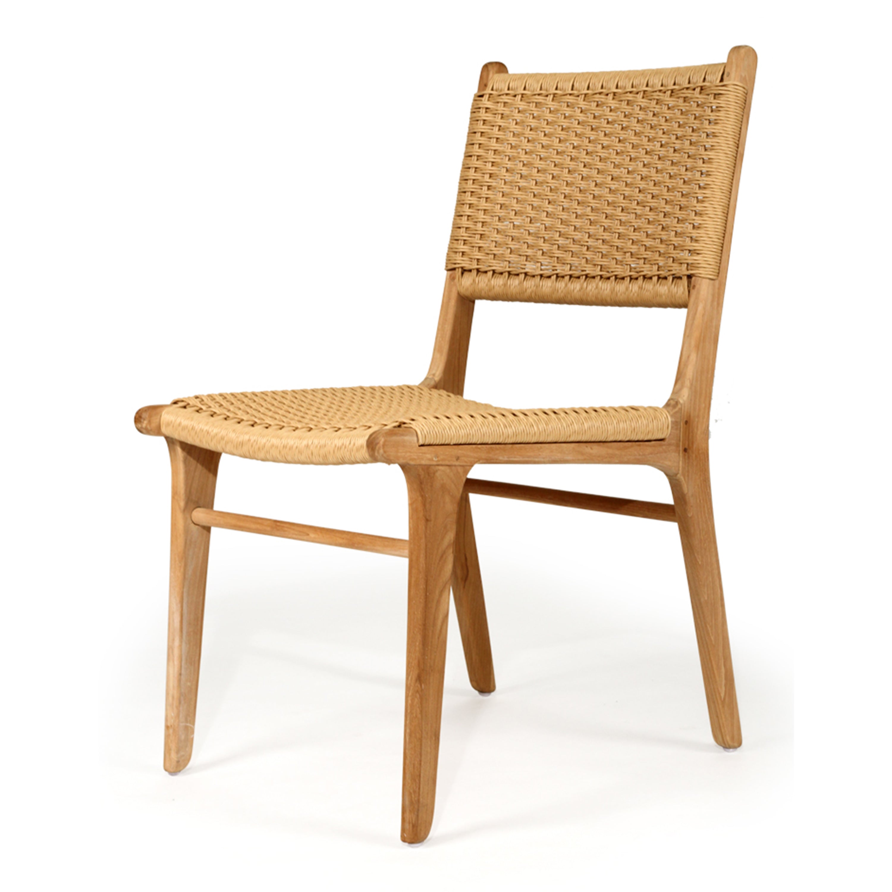 Fraser Dining Chair | Sand woven cord with Teak wood Legs - www.elkstone.com.au
