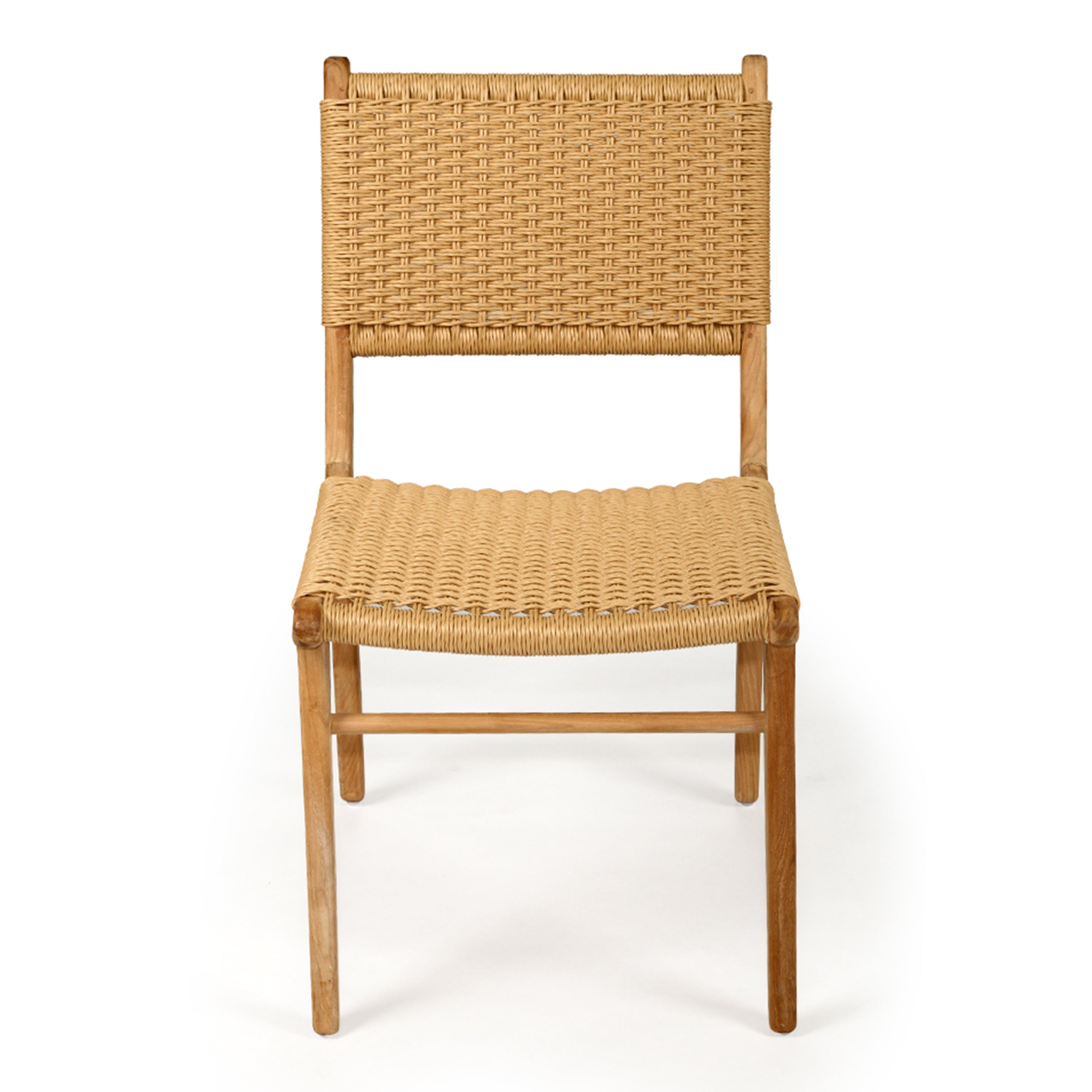 Fraser Dining Chair | Sand woven cord with Teak wood Legs - www.elkstone.com.au