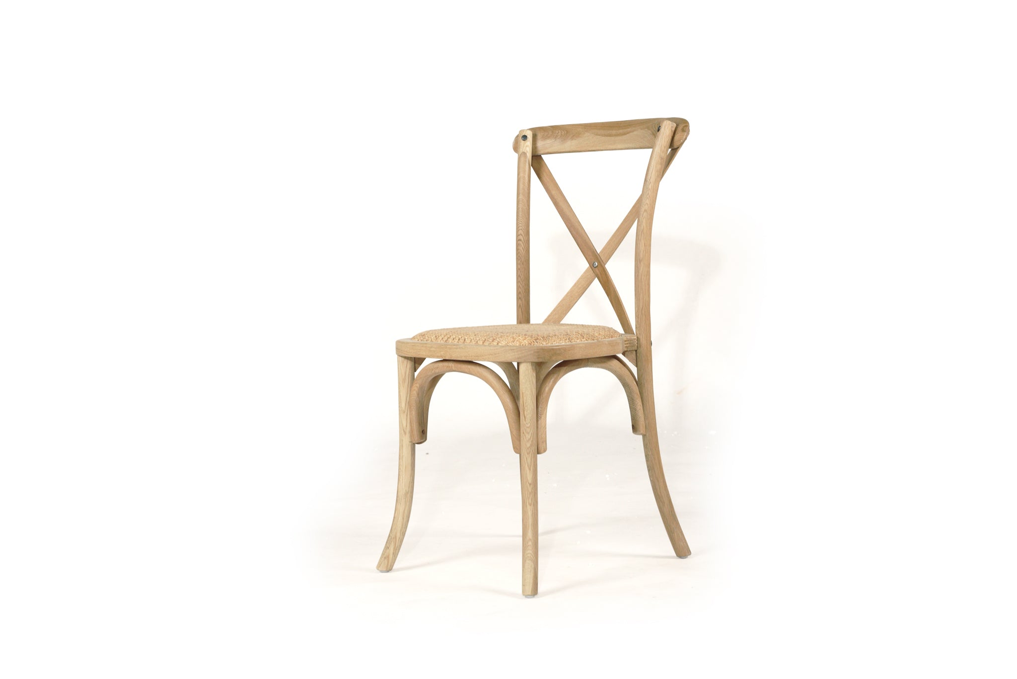Stackable Paris Cross back Chair- Natural Oak - www.elkstone.com.au