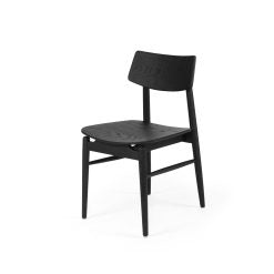 Harvey Dining Chair- Black American Oak - www.elkstone.com.au