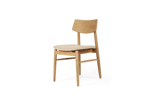 Harvey Dining Chair- Natural Oak with Padded Seat - www.elkstone.com.au