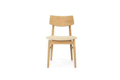 Harvey Dining Chair- Natural Oak with Padded Seat - www.elkstone.com.au