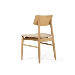 Harvey Dining Chair- Natural Oak with Padded Seat - www.elkstone.com.au