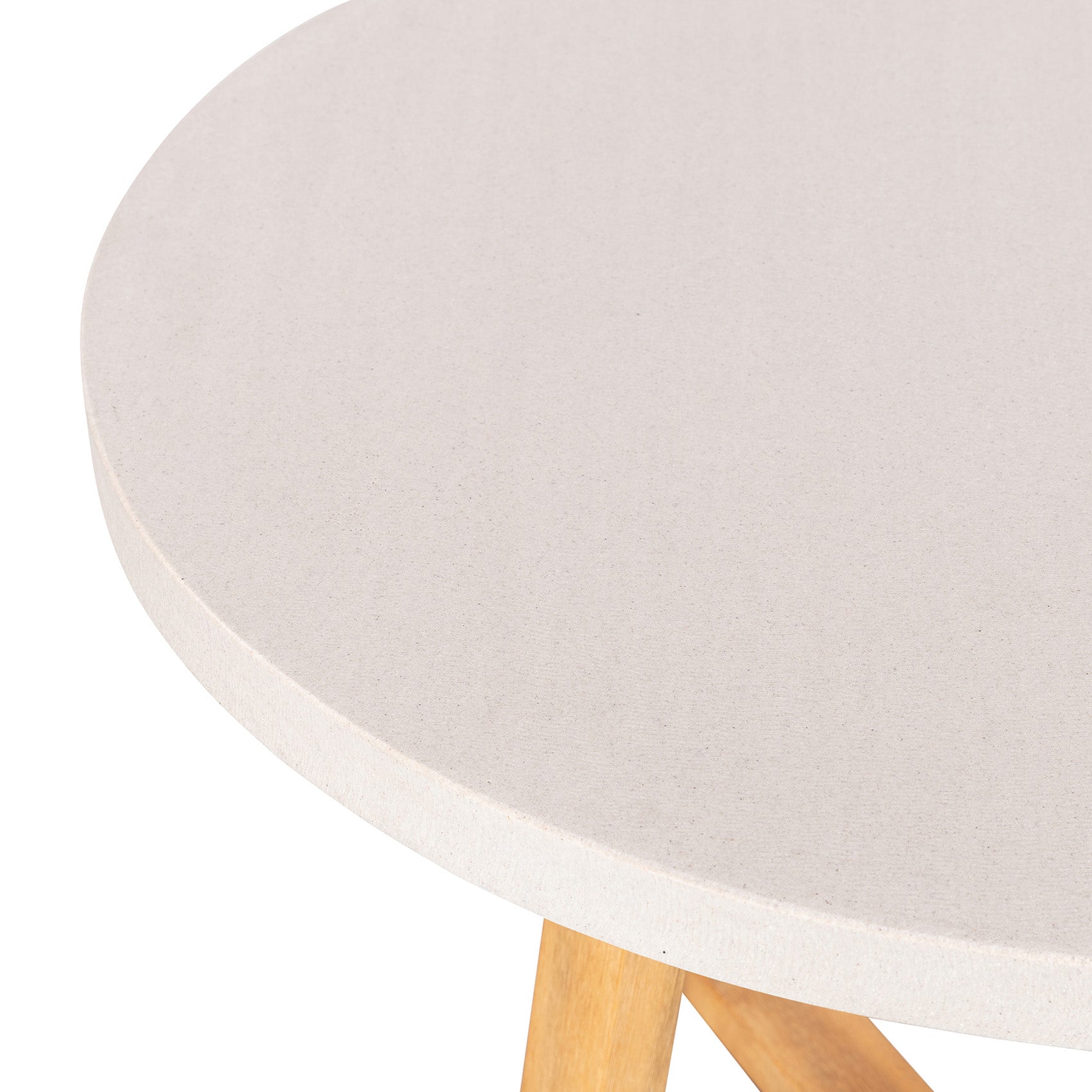1.2m Alta Round Dining Table | Beach with Light Honey Legs - www.elkstone.com.au