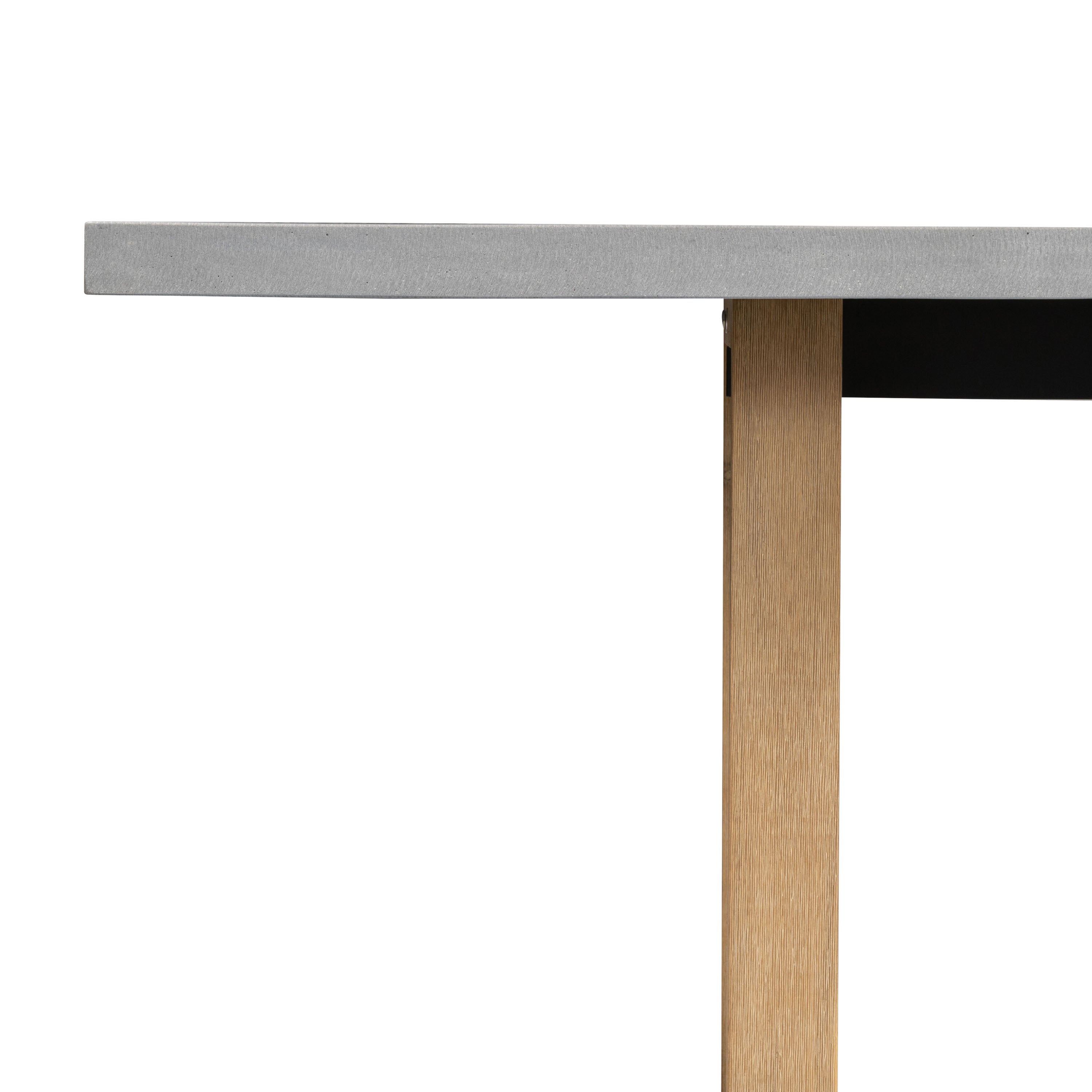 3.0m Sierra Rectangular Dining Table | Pebble Grey with Light Honey Acacia Wood Legs - www.elkstone.com.au