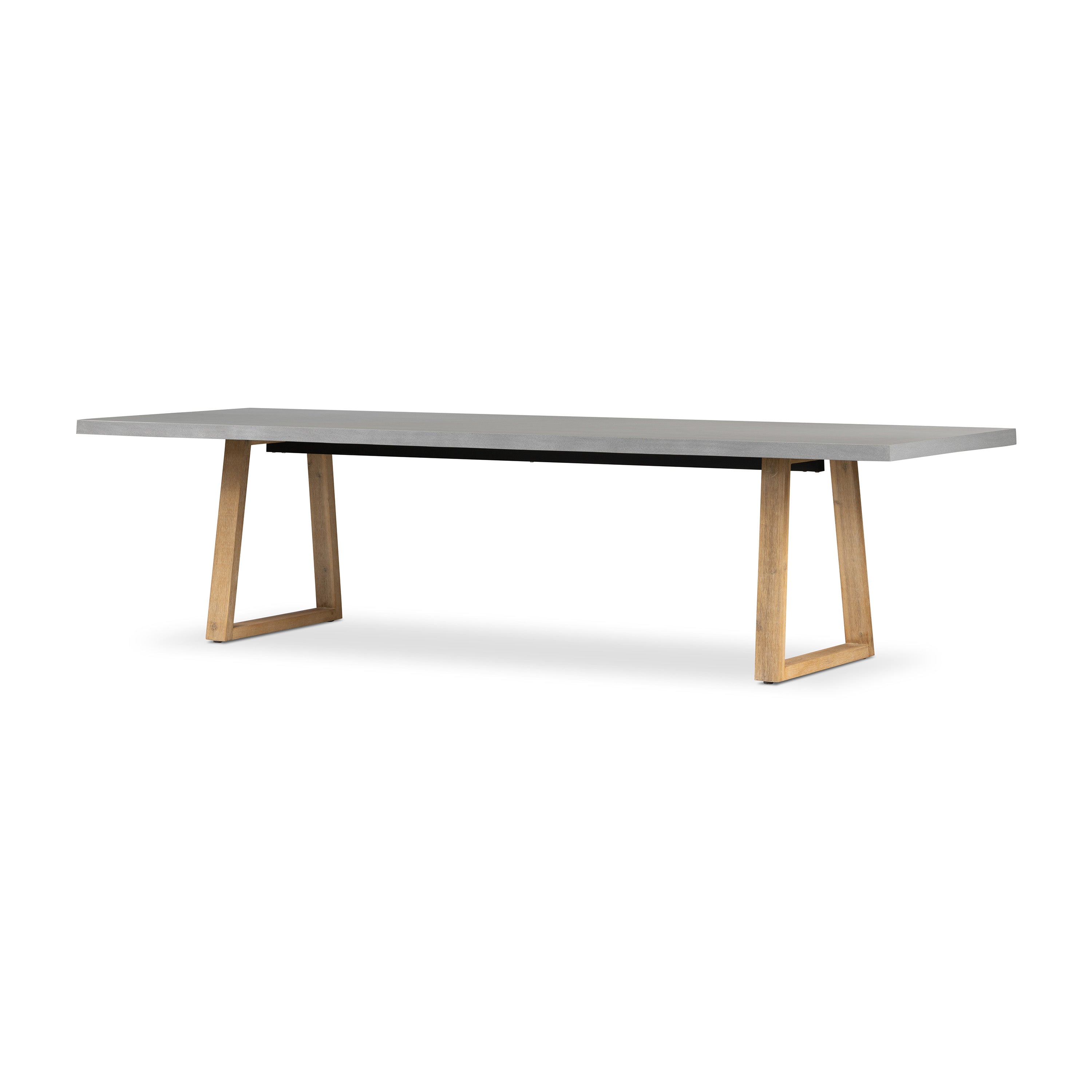 3.0m Sierra Rectangular Dining Table | Pebble Grey with Light Honey Acacia Wood Legs - www.elkstone.com.au