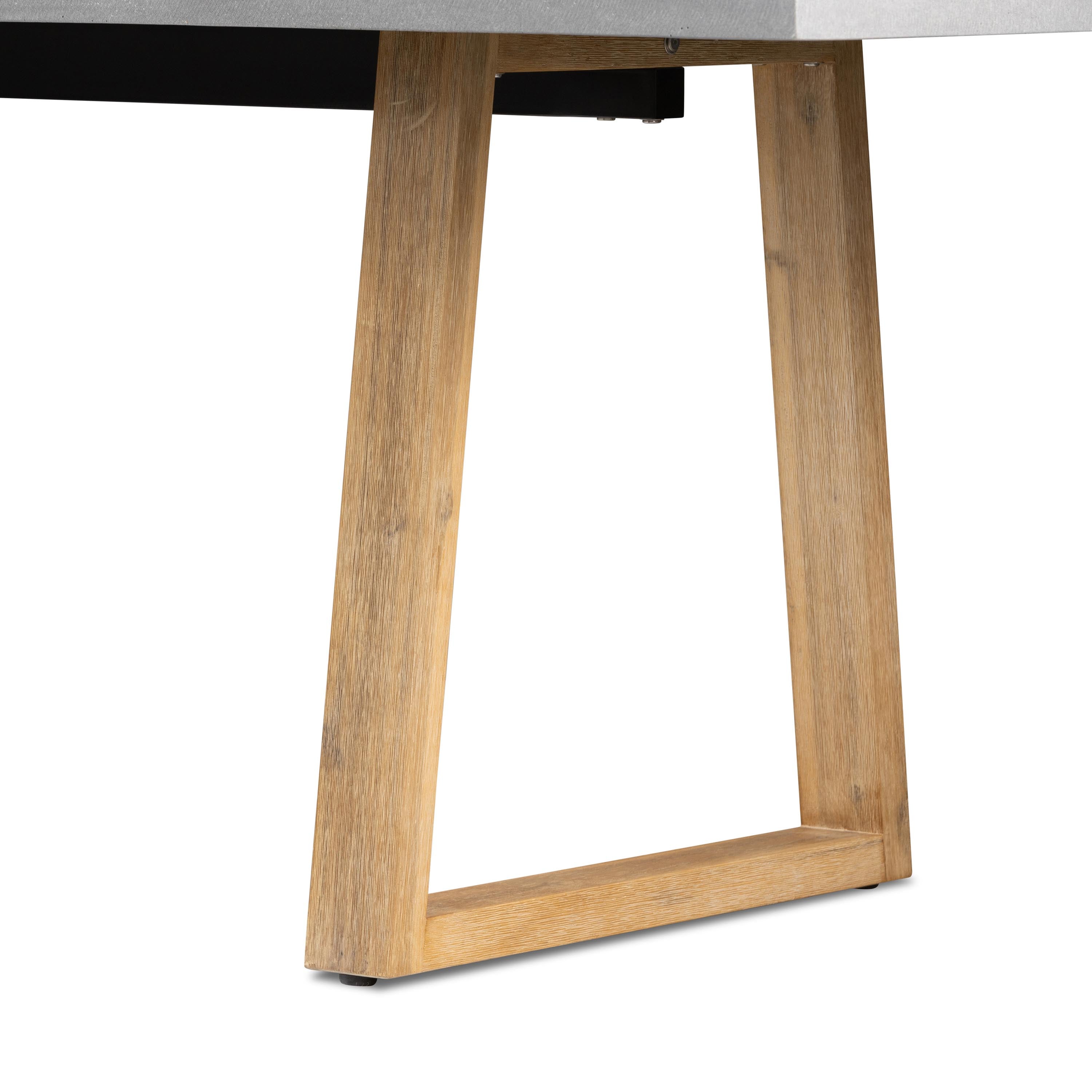 3.0m Sierra Rectangular Dining Table | Pebble Grey with Light Honey Acacia Wood Legs - www.elkstone.com.au