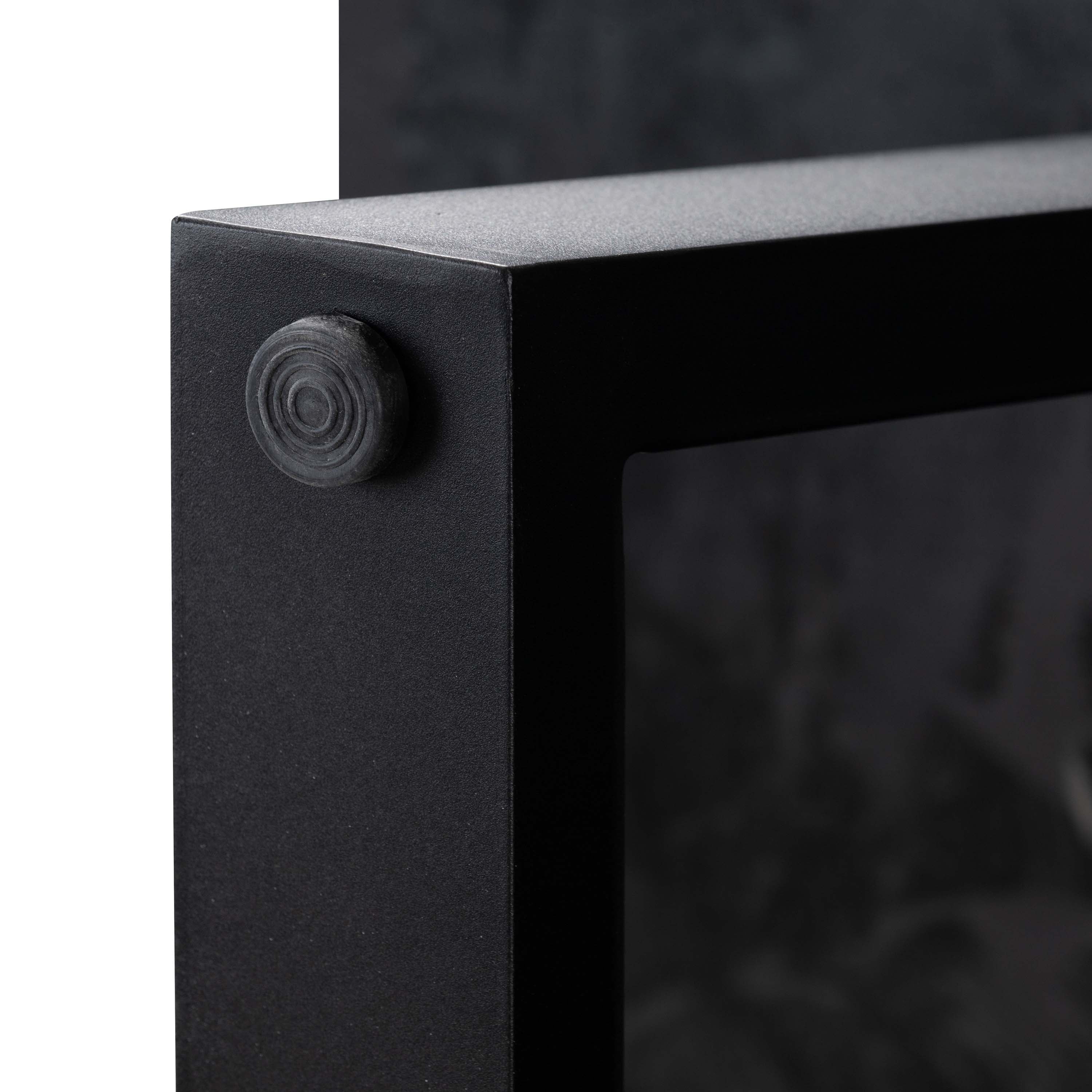 2.4m Sierra Rectangular Dining Table | Ebony Black with Black Metal Legs - www.elkstone.com.au