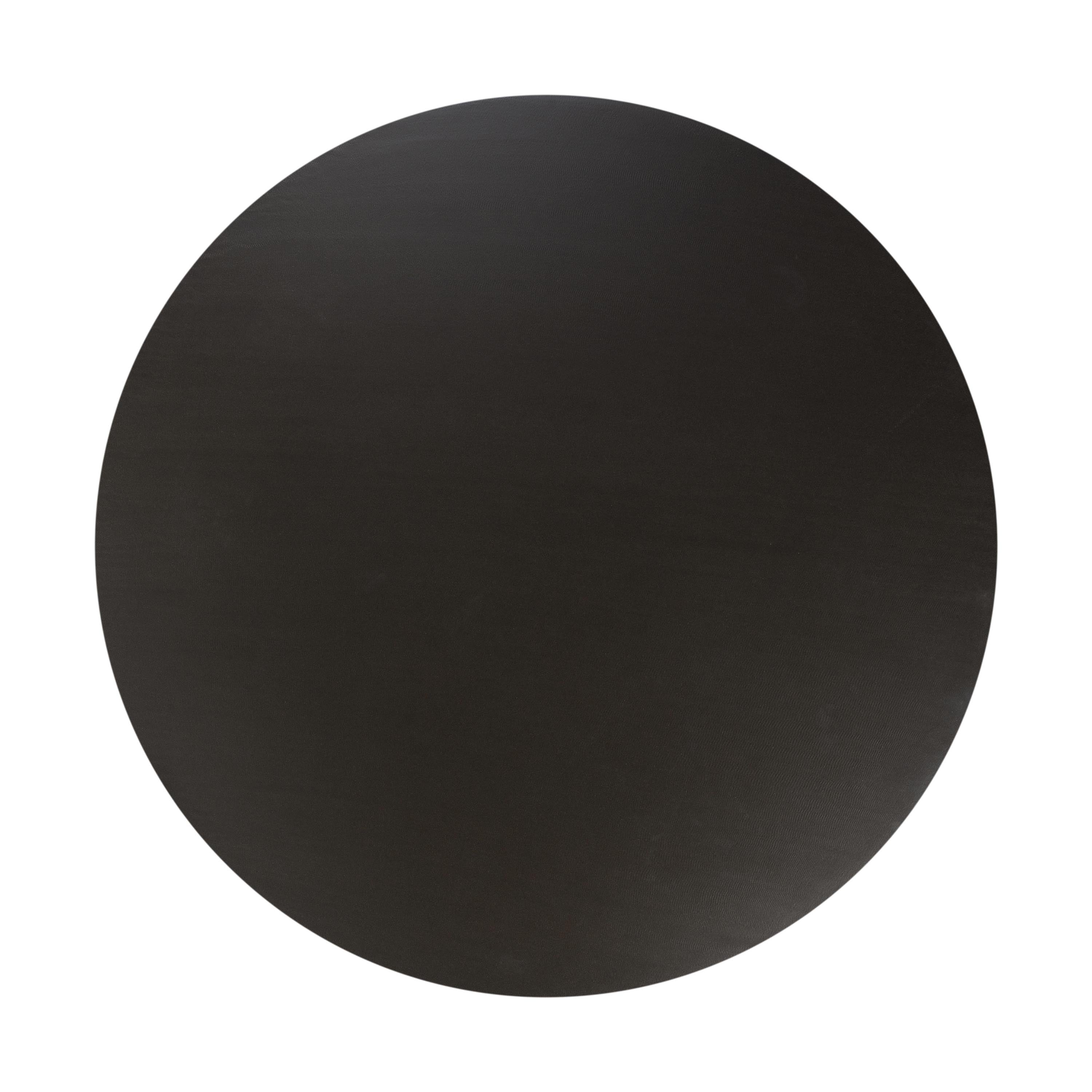 1.6m Alta Round Dining Table | Ebony Black with Light Honey Acacia Wood Legs - www.elkstone.com.au