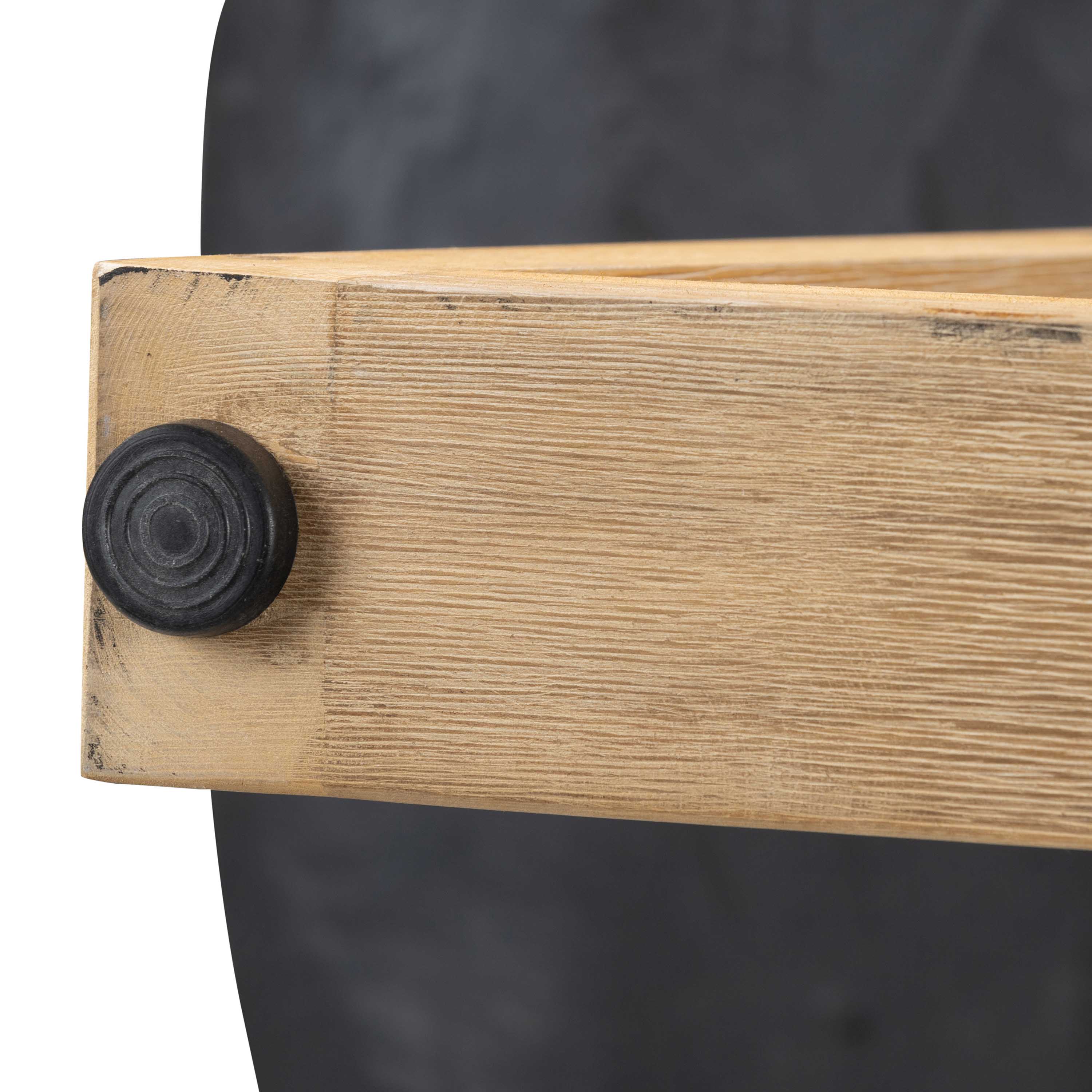 1.6m Alta Round Dining Table | Ebony Black with Light Honey Acacia Wood Legs - www.elkstone.com.au