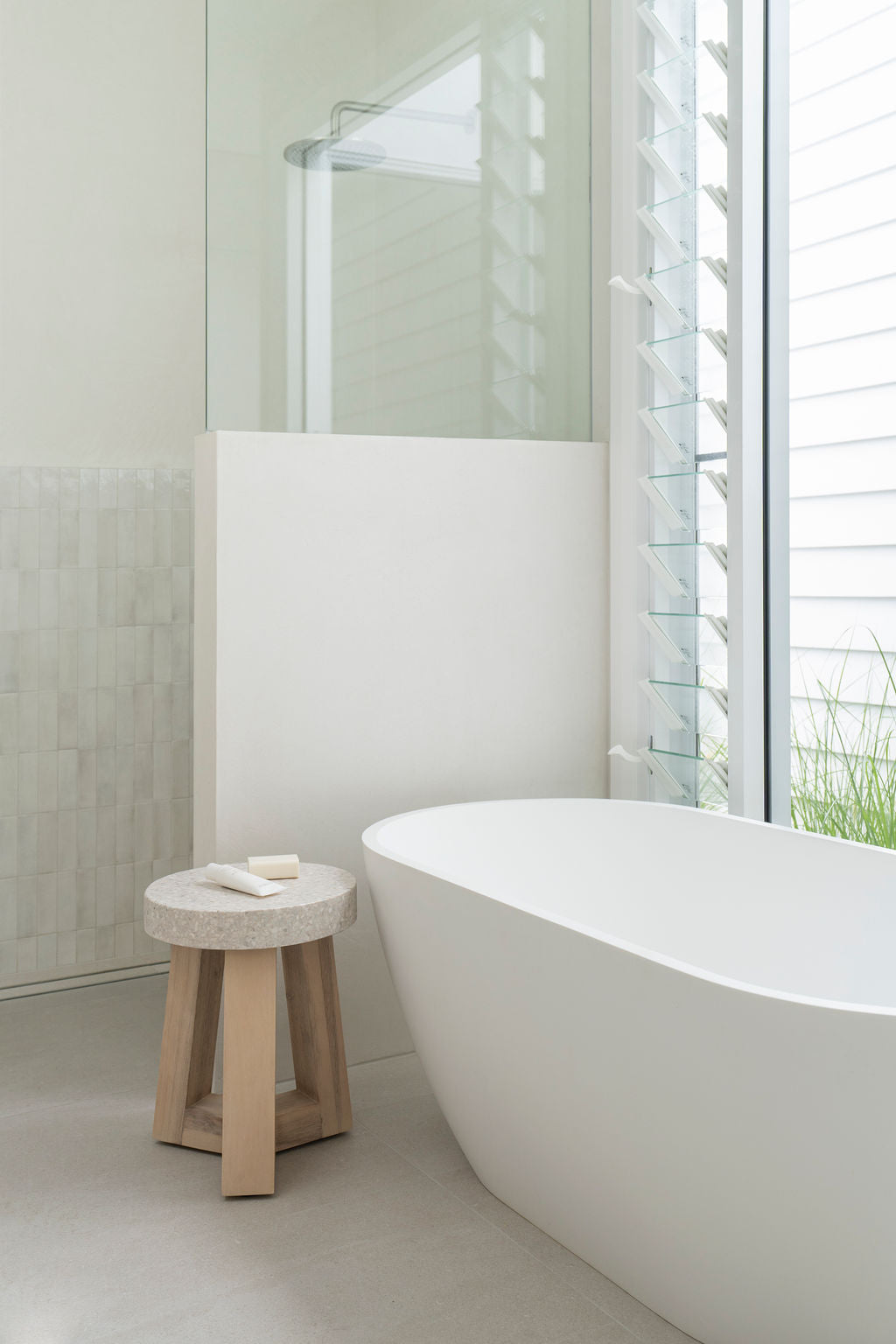 Small Coffee/ Side Table Ivory Coast eTerrazzo- Ivory wash legs. - www.elkstone.com.au