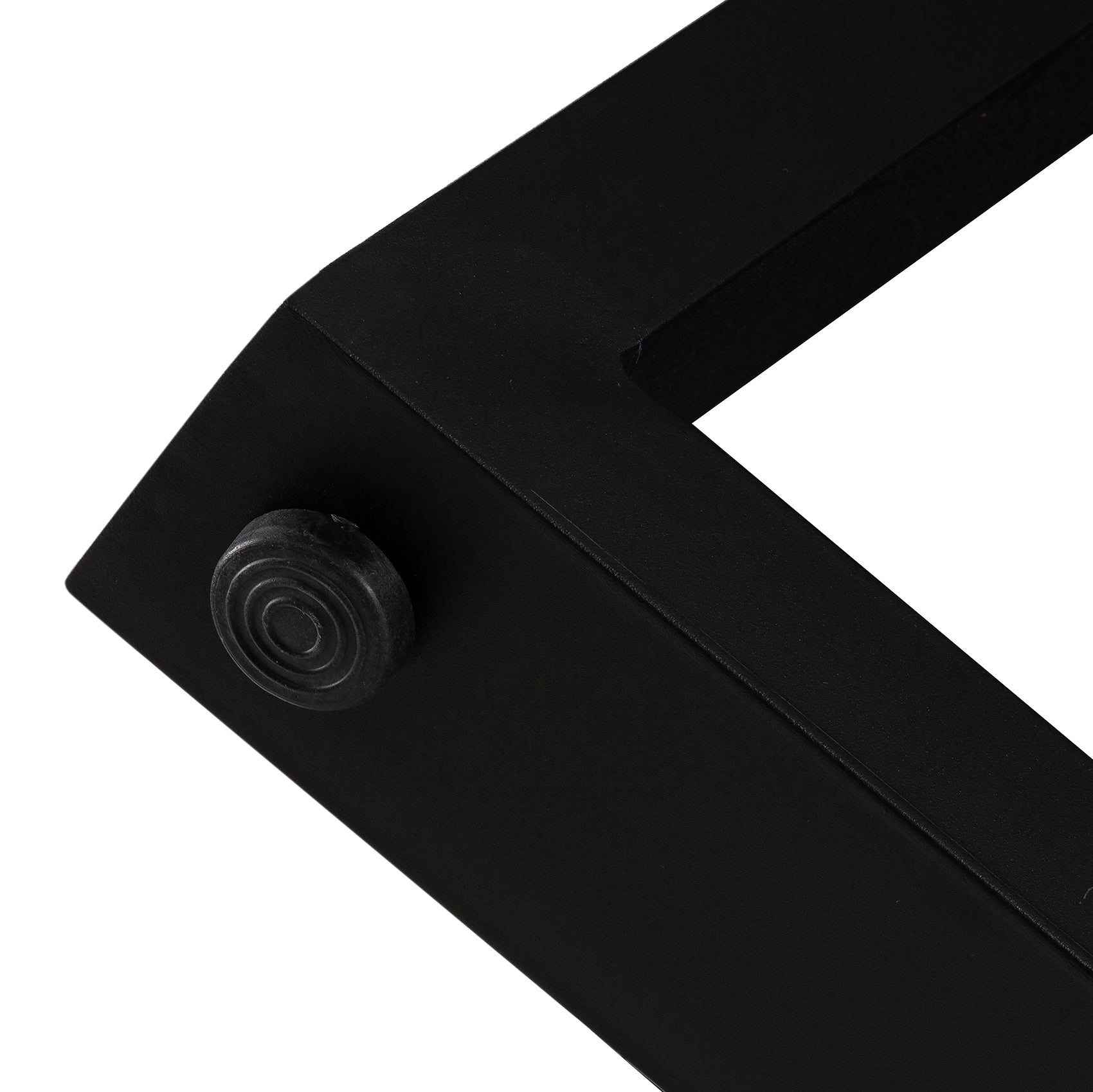 1.0m Alta Round Dining Table | Pebble Grey with Black Metal Legs - www.elkstone.com.au