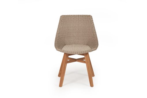 Cottesloe Outdoor Dining Chair - Mushroom Cord with Teak Frame- set of 2 - www.elkstone.com.au