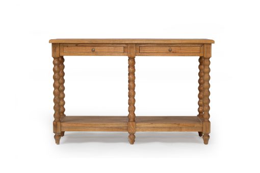 Shamrock Bobbin Console Table | 2 Drawer - www.elkstone.com.au