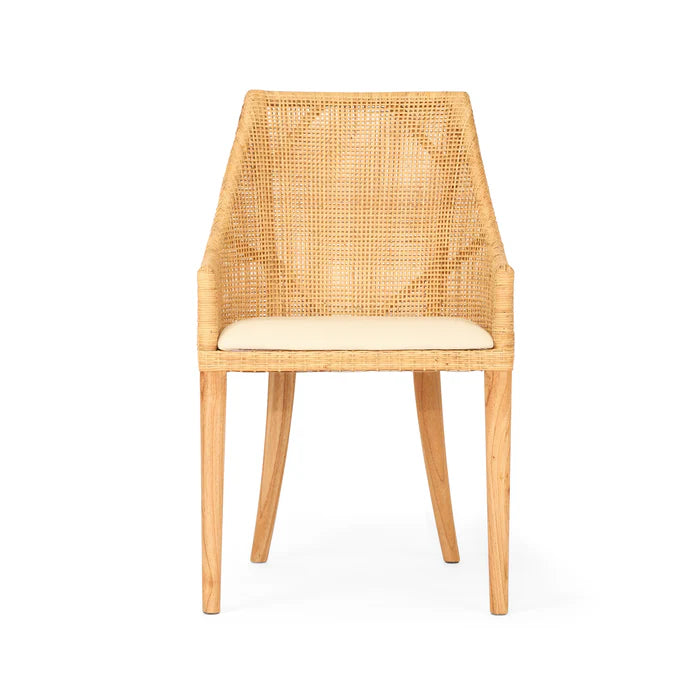 Yamba Dining Chair Natural Rattan - www.elkstone.com.au