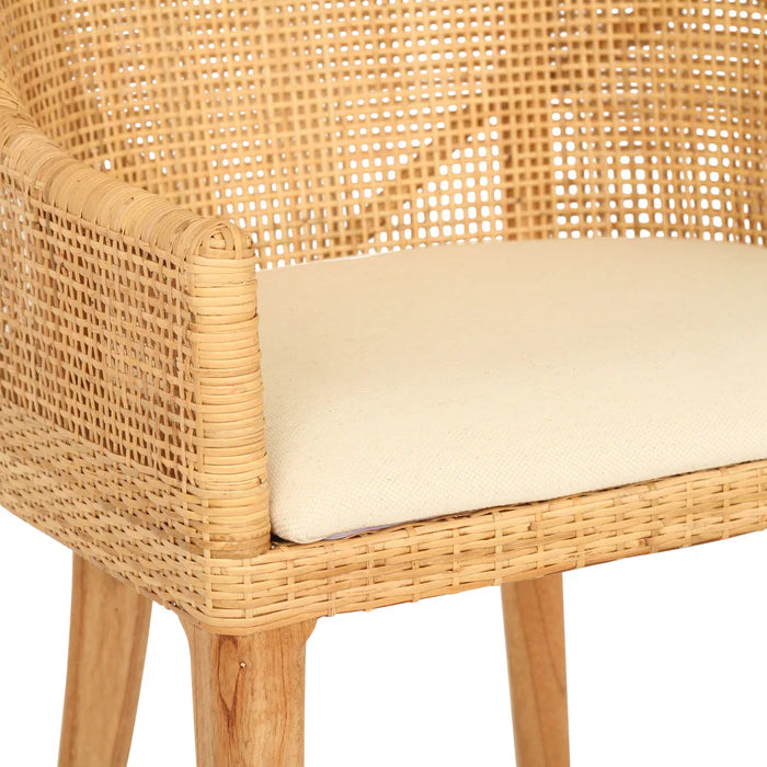 Yamba Dining Chair Natural Rattan - www.elkstone.com.au