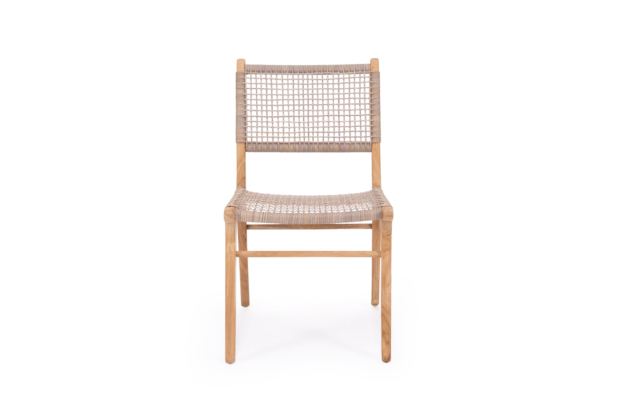 Stradbroke Dining Chair| Washed Grey Cord and Teak Wood Legs - www.elkstone.com.au