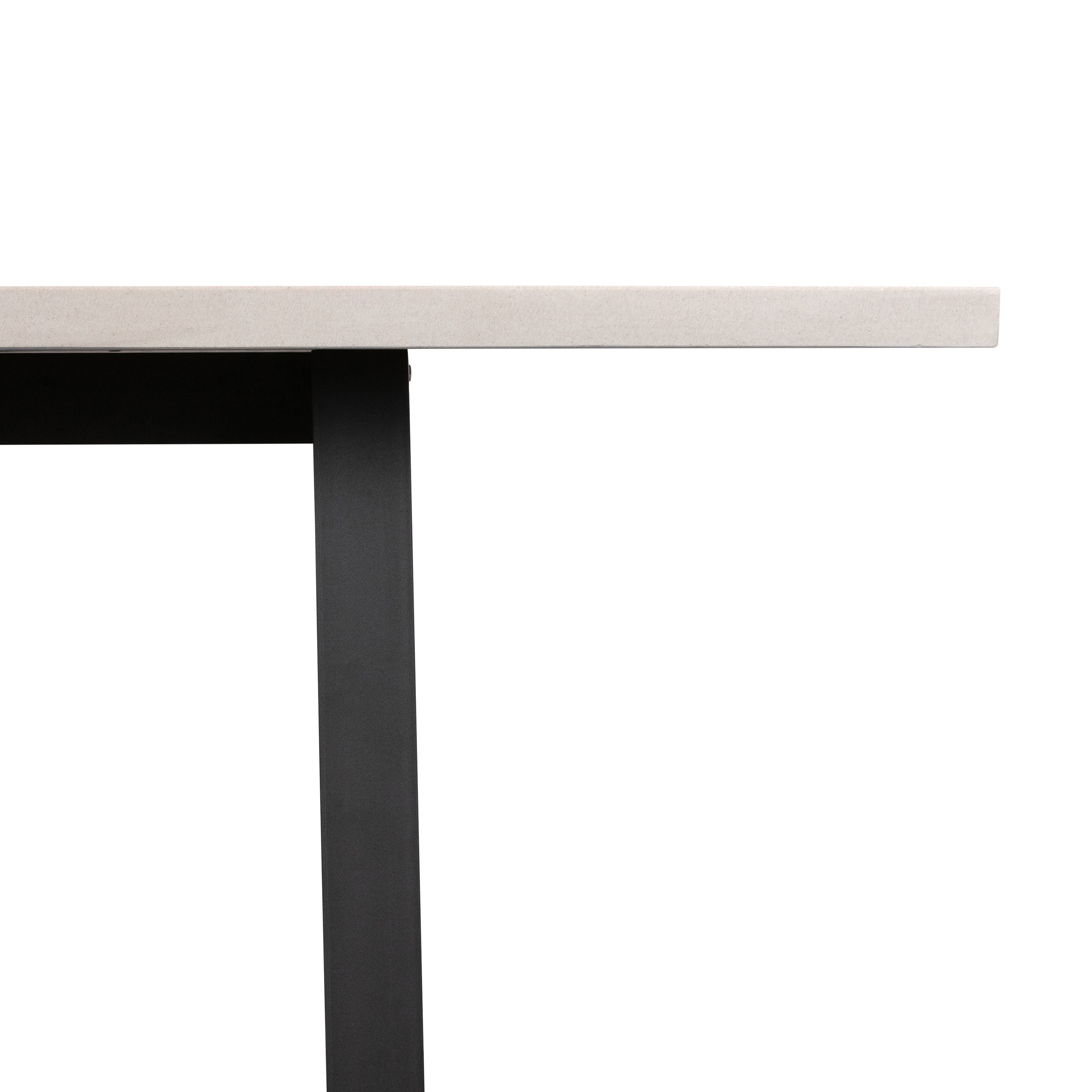 3.0m Sierra Rectangular Dining Table | Beige with Black Metal Legs - www.elkstone.com.au