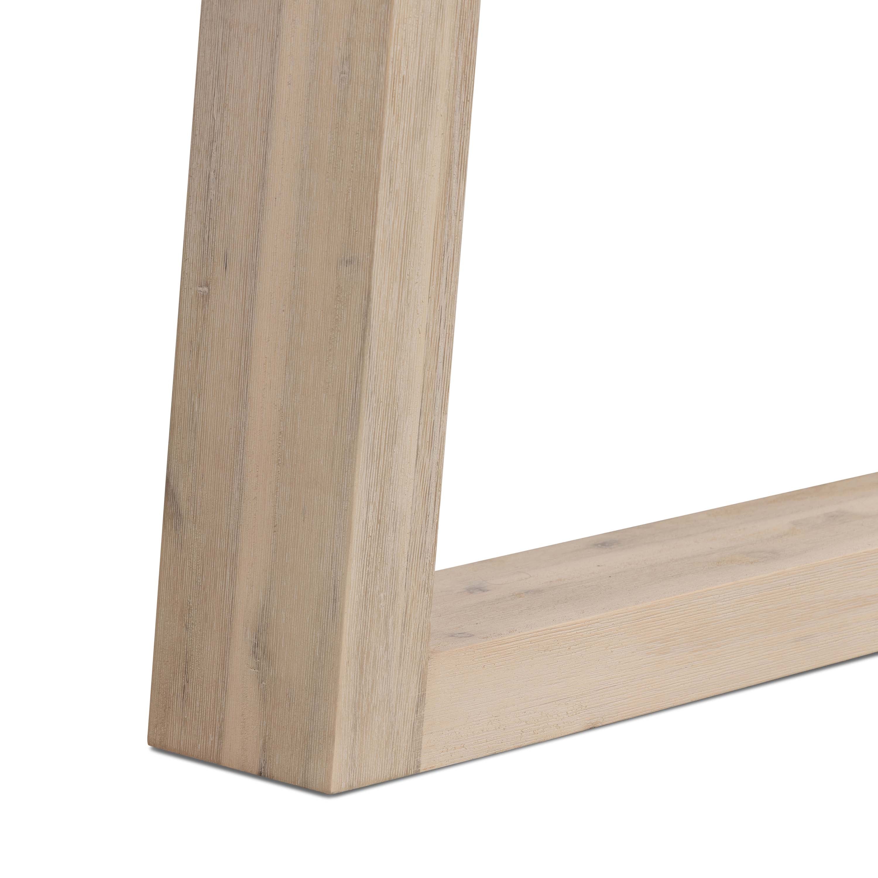 2.4m eTerrazzo Rectangular Dining Table | Ivory Coast with Wide Ivory Wash Legs - www.elkstone.com.au