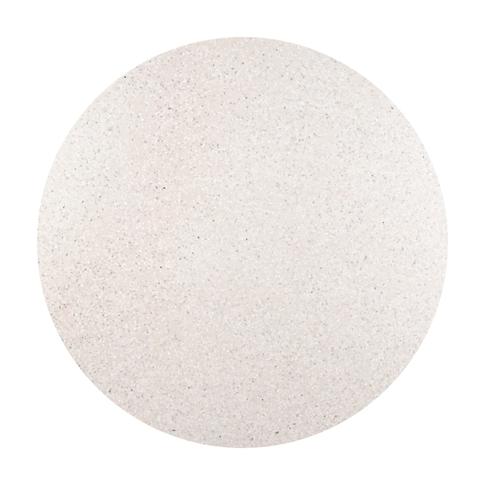 1.6m eTerrazzo Round Dining Table | Ivory Coast with Wide Ivory Washed Acacia Wood Legs - www.elkstone.com.au