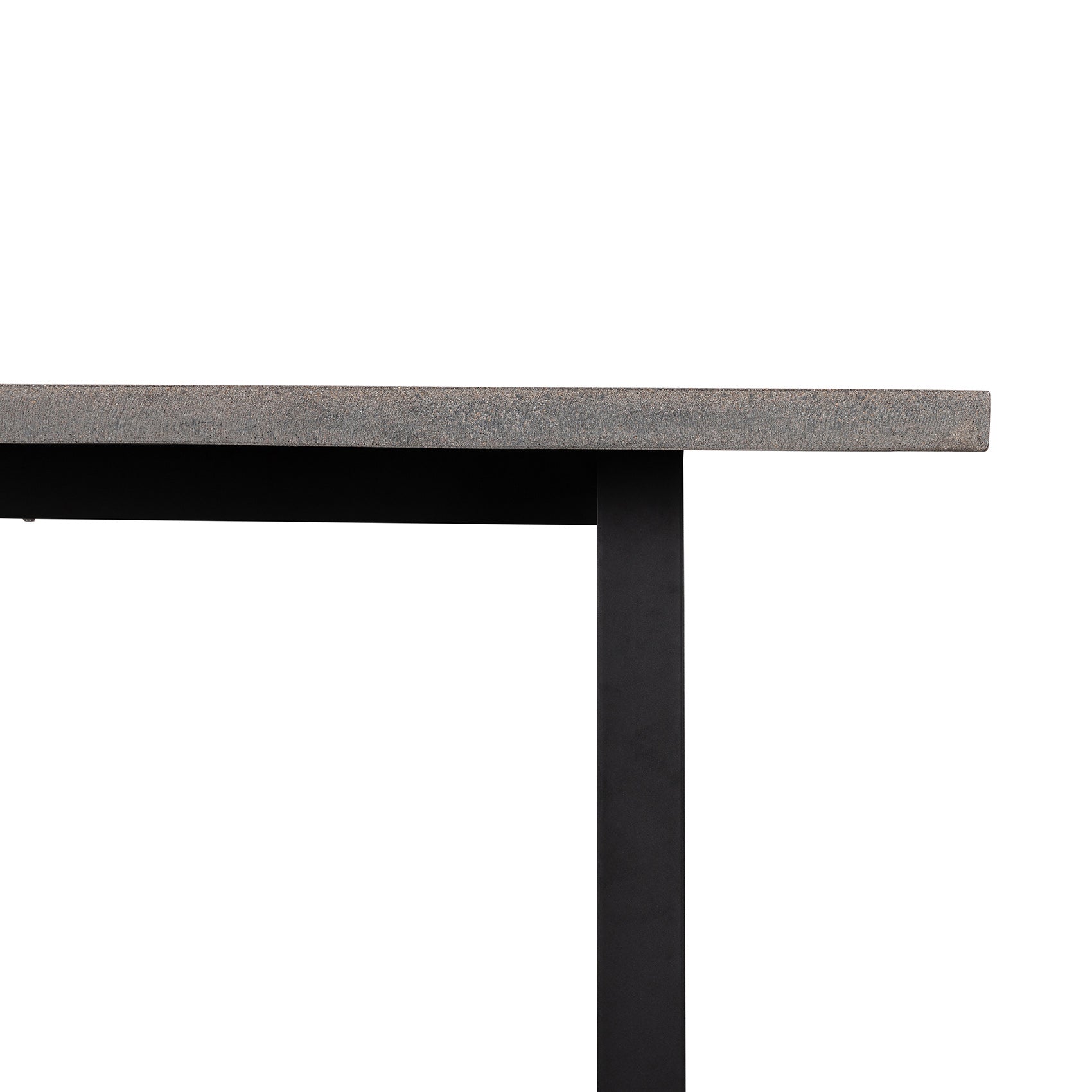 1.8m Sierra Rectangular Dining Table | Speckled Grey with Black Metal Legs - www.elkstone.com.au