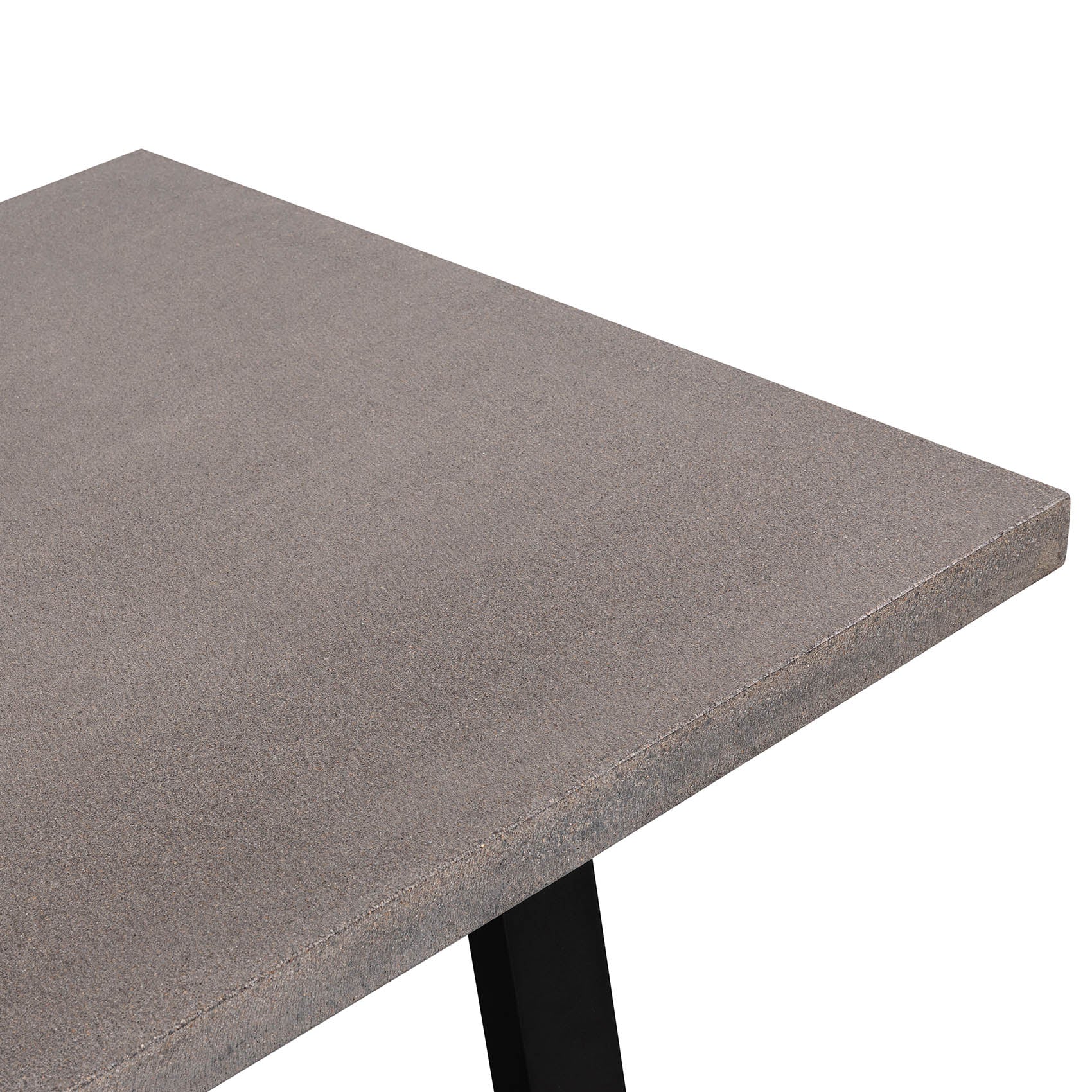 1.8m Sierra Rectangular Dining Table | Speckled Grey with Black Metal Legs - www.elkstone.com.au