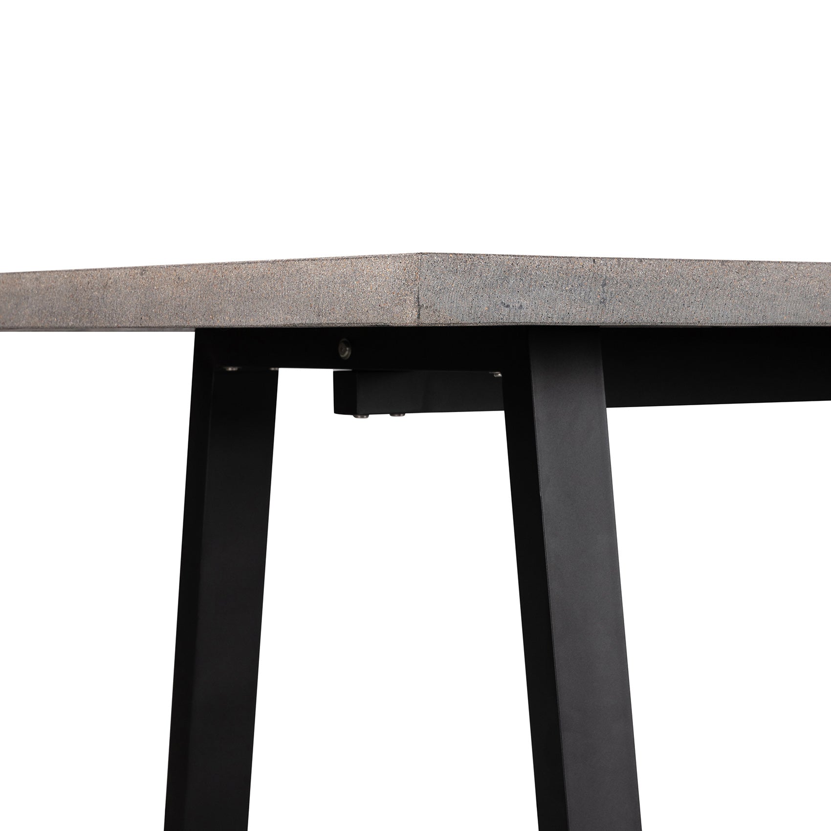 1.8m Sierra Rectangular Dining Table | Speckled Grey with Black Metal Legs - www.elkstone.com.au