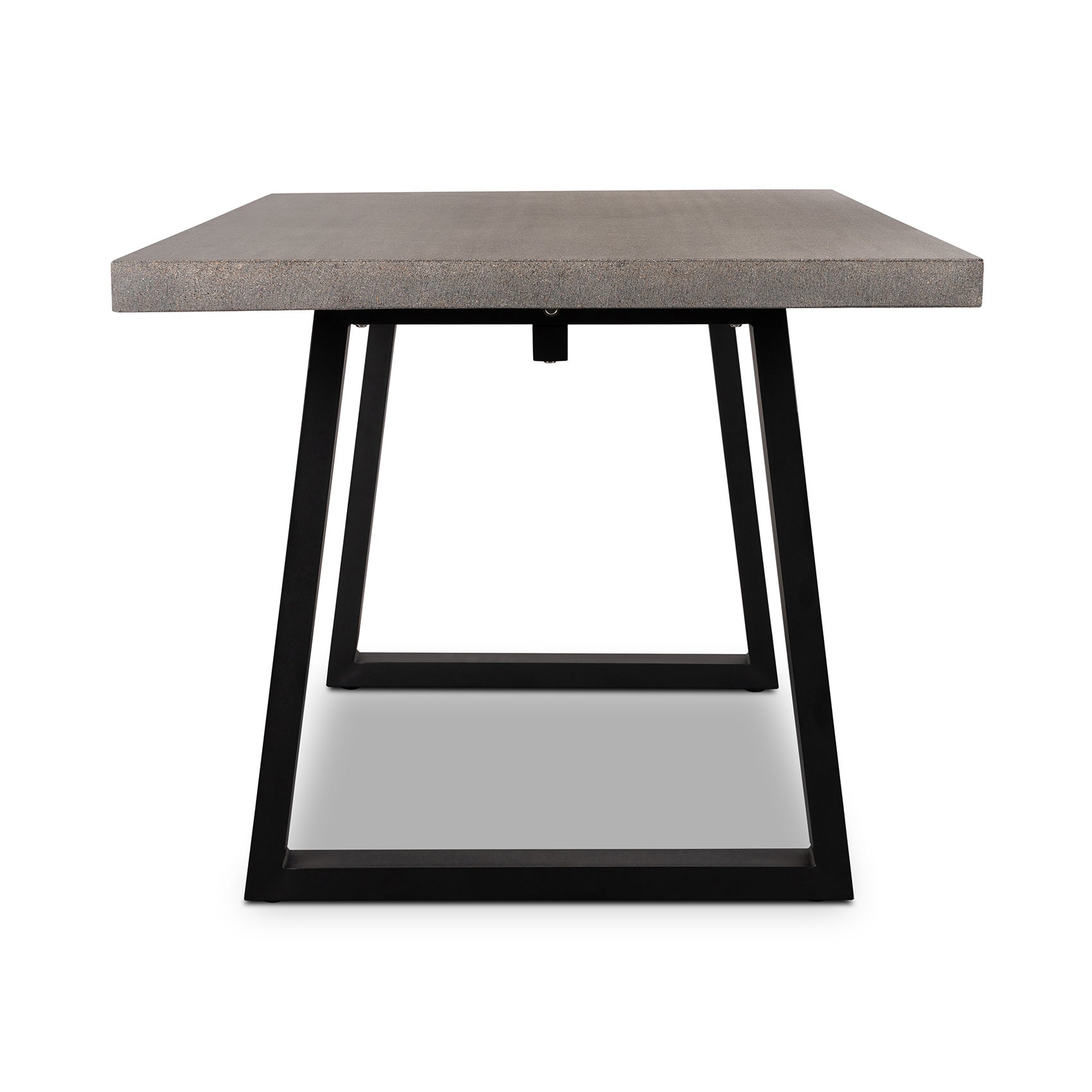 1.8m Sierra Rectangular Dining Table | Speckled Grey with Black Metal Legs - www.elkstone.com.au
