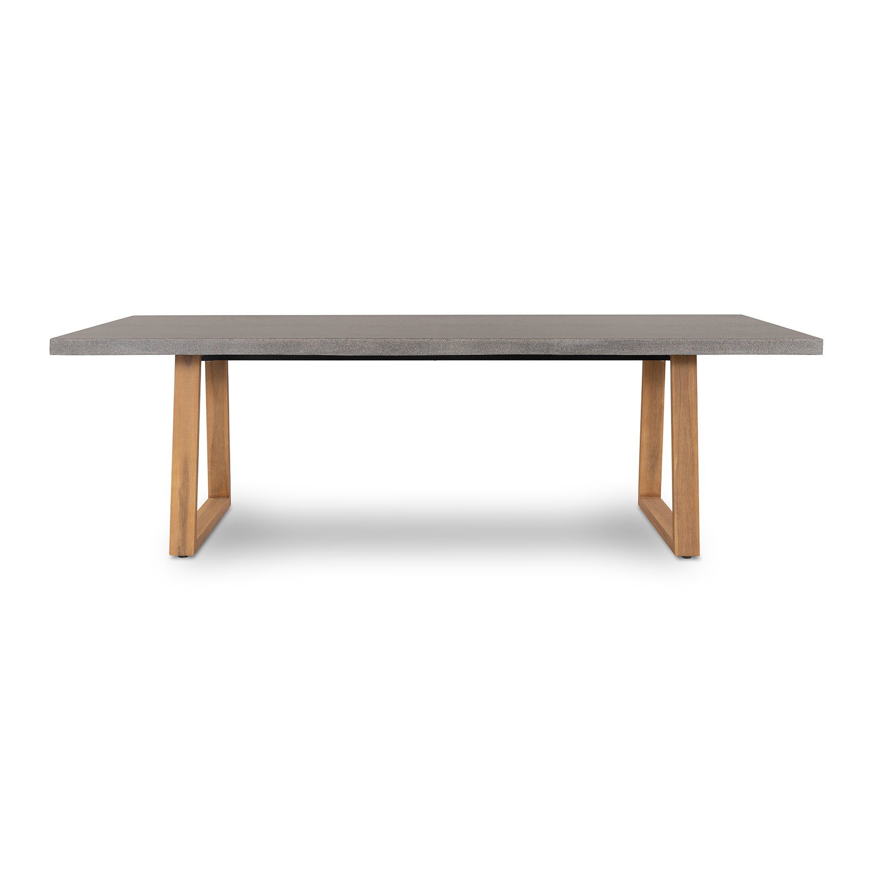 2.4m Sierra Rectangular Dining Table | Speckled Grey with Light Honey Acacia Wood Legs - www.elkstone.com.au
