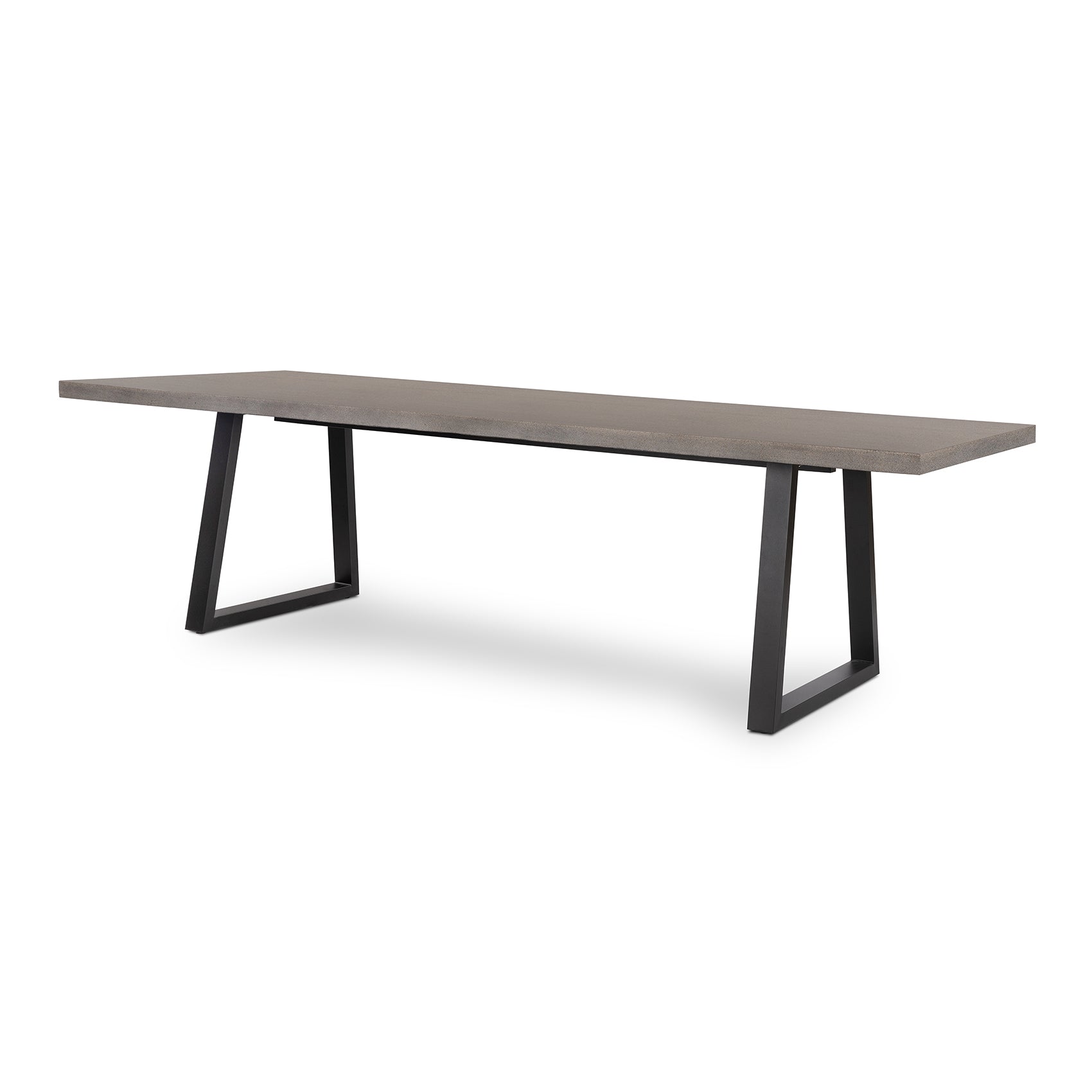 3.0m Sierra Rectangular Dining Table | Speckled Grey with Black Metal Legs - www.elkstone.com.au