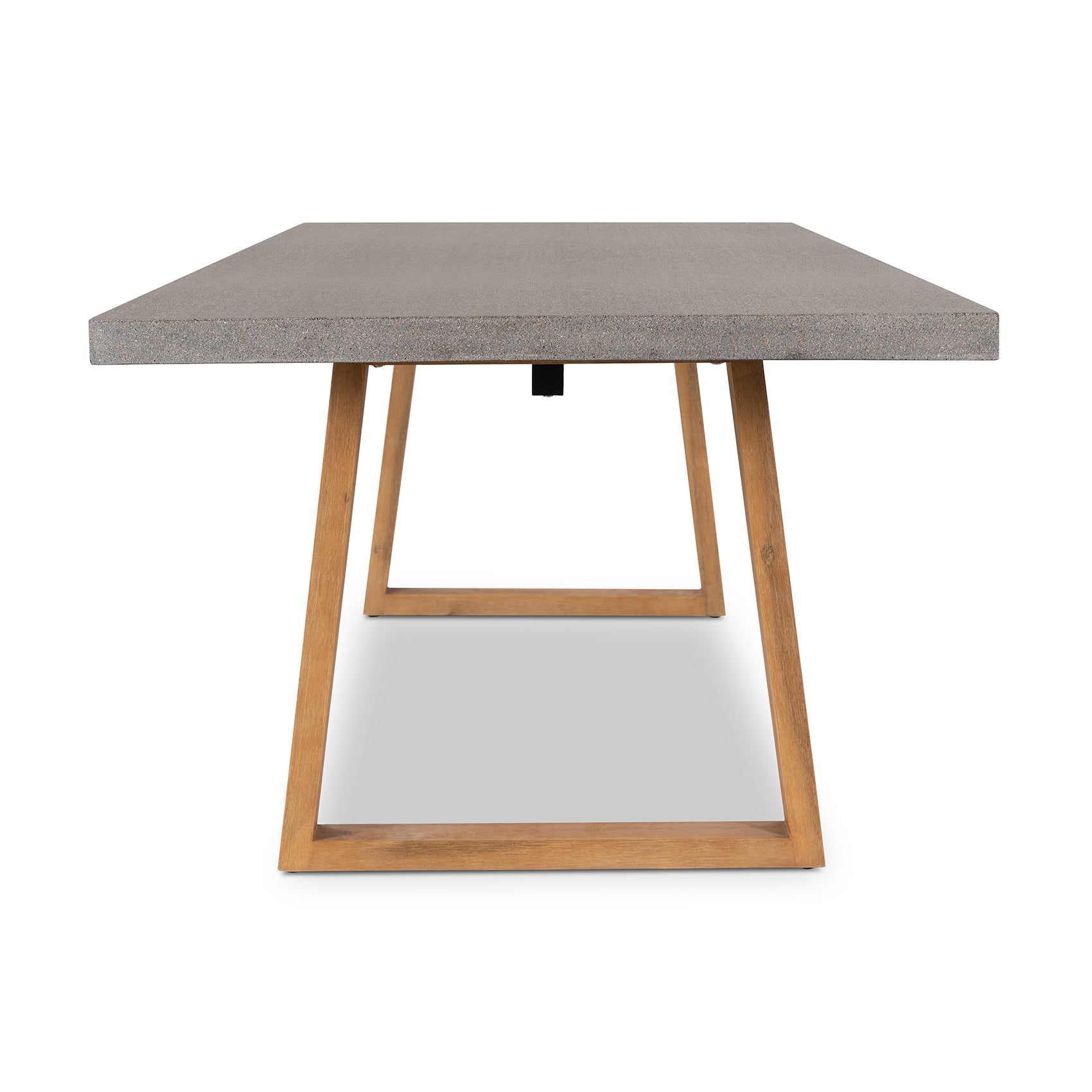 2.4m Sierra Rectangular Dining Table | Speckled Grey with Light Honey Acacia Wood Legs - www.elkstone.com.au