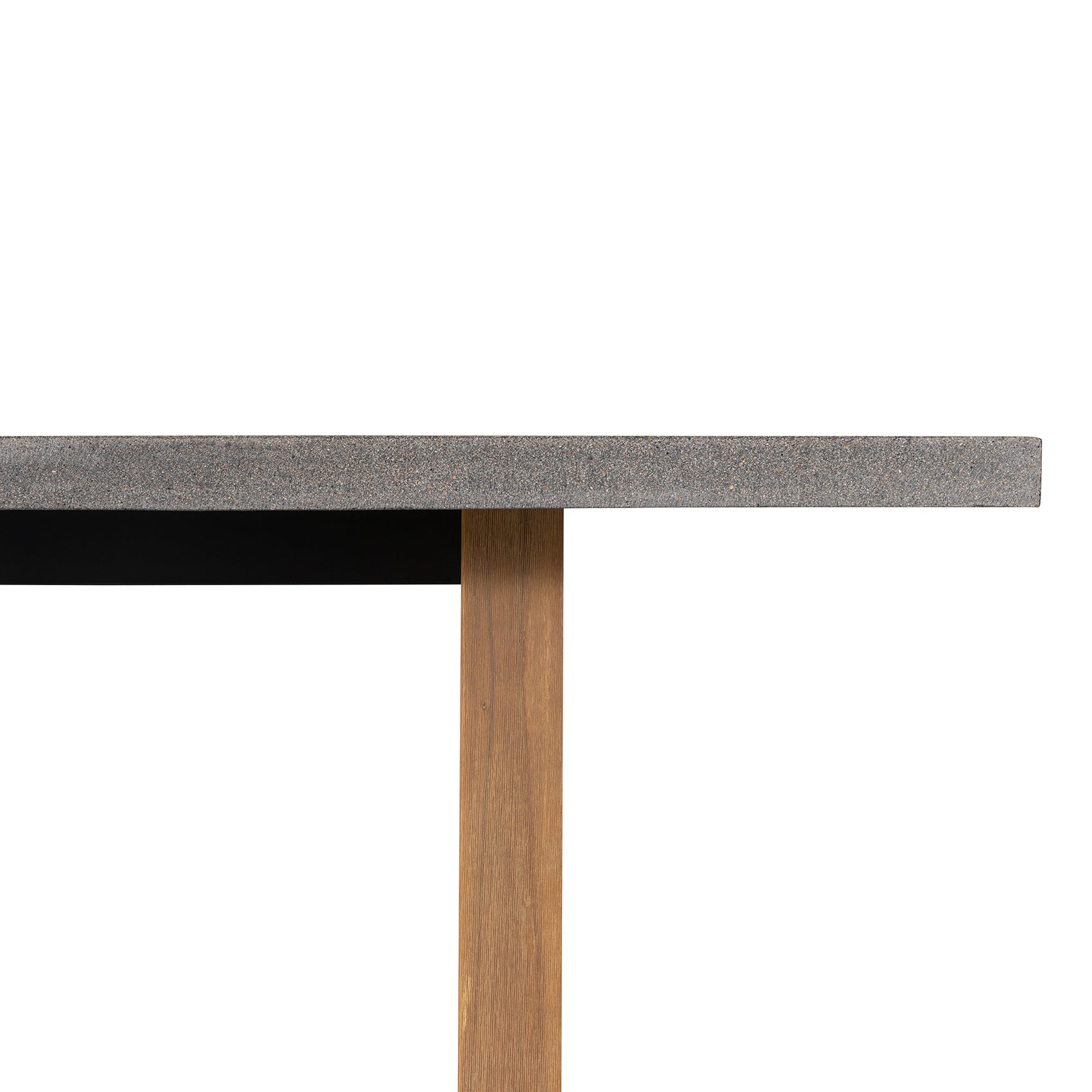 2.4m Sierra Rectangular Dining Table | Speckled Grey with Light Honey Acacia Wood Legs - www.elkstone.com.au
