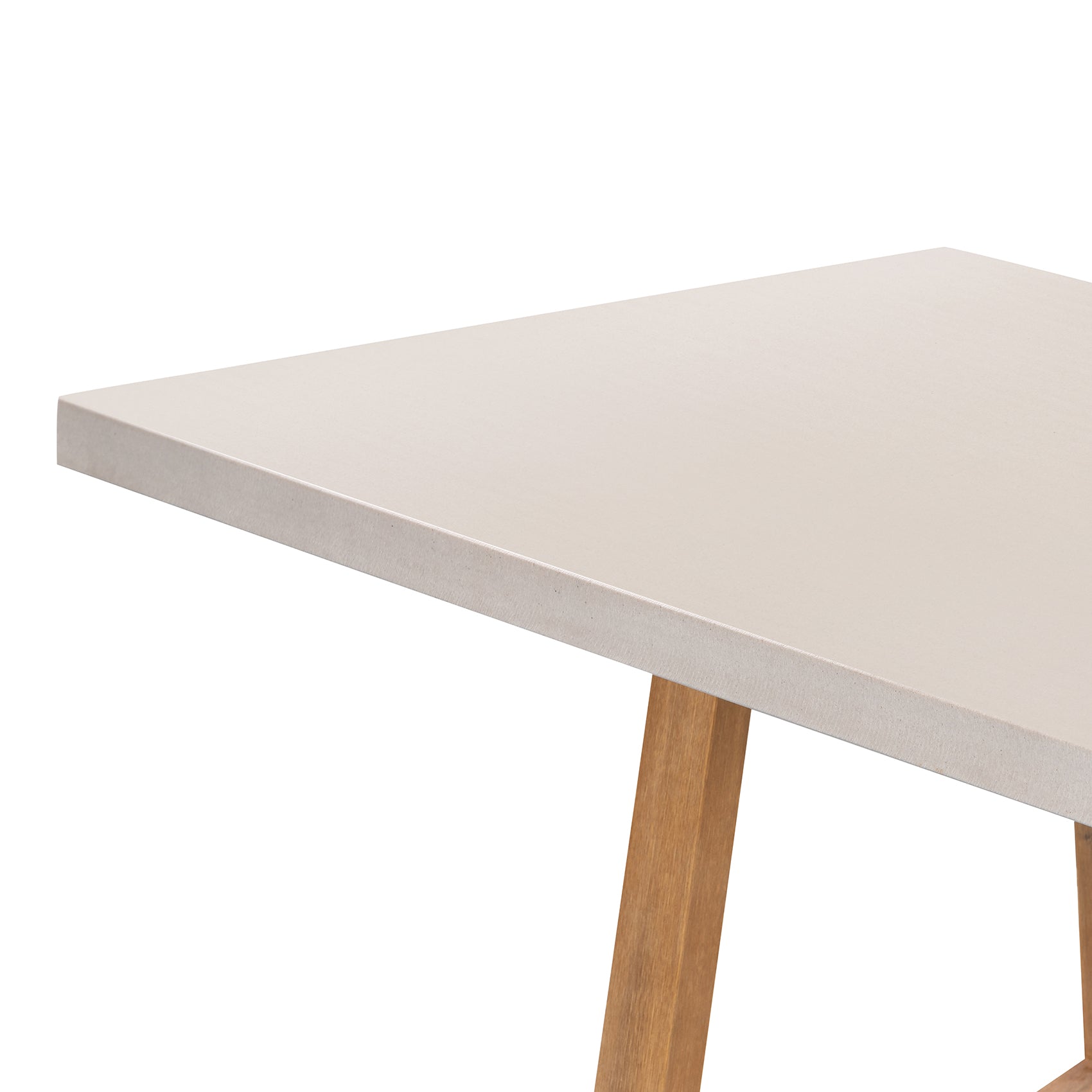 3.0m Sierra Rectangular Dining Table | Beige with Light Honey Acacia Wood Legs - www.elkstone.com.au