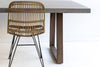 1.6m Alta Rectangular Dining Table - Speckled Grey with Norwegian Grey Timber Legs - www.elkstone.com.au