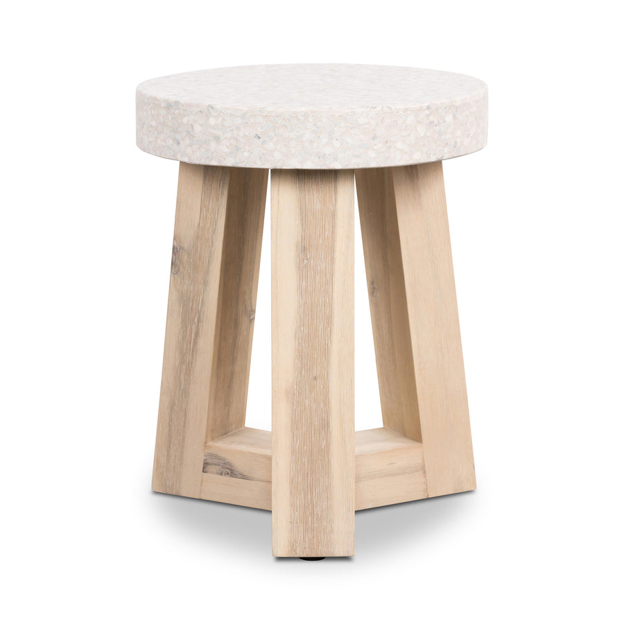 Small Coffee/ Side Table Ivory Coast eTerrazzo- Ivory wash legs. - www.elkstone.com.au