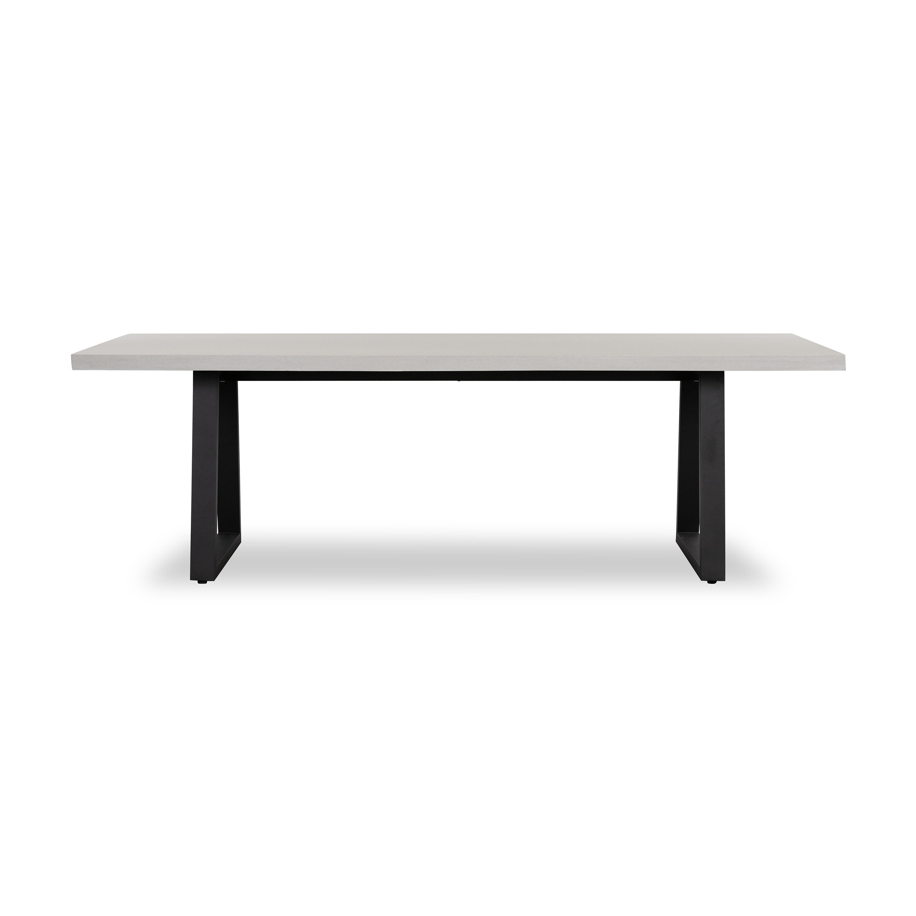 2.0 Sierra Rectangular Dining Table Beach with Black powder coated legs - www.elkstone.com.au