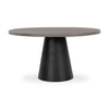 1.2m Avalon Dining Suite | Speckled grey with Black powder coated cone base with 4 chairs - www.elkstone.com.au