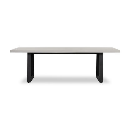 2.0m eTerrazzo Ivory Coast Dining Table with Black Powder Coated Legs - www.elkstone.com.au