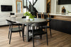 1.2m eTerrazzo Round Dining Table | Rich Umber eTerrazzo Table with Norwegian Brown Wood Legs - www.elkstone.com.au
