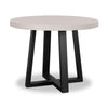 1.4m Alta Round Dining Table | Beach with Matte Black Powder Coated Legs - www.elkstone.com.au