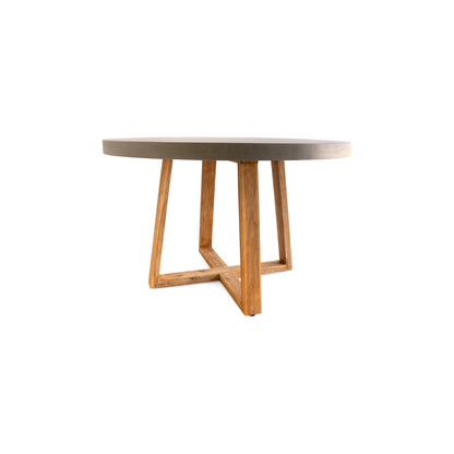 Alta Round Dining Table | with Light Honey Acacia /Black Powder Coated legs - www.elkstone.com.au