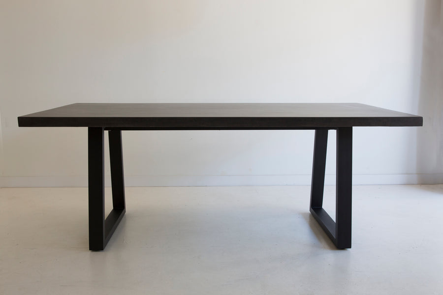 2.0 Rectangular Eterrazzo Rich Umber Dining Table | Black Powder coated legs - www.elkstone.com.au