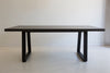 2.0 Rectangular Eterrazzo Rich Umber Dining Table | Black Powder coated legs - www.elkstone.com.au