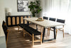 2.4m Sierra Rectangular Dining Table | Beige with Black Metal Legs - www.elkstone.com.au