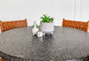 1.2 eTerrazzo Rich Umber Round Dining Table| with Black Powder Coated legs - www.elkstone.com.au
