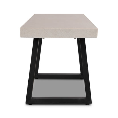 1.85m Beach Sierra Bench Seat| Black Powder Coated legs - www.elkstone.com.au